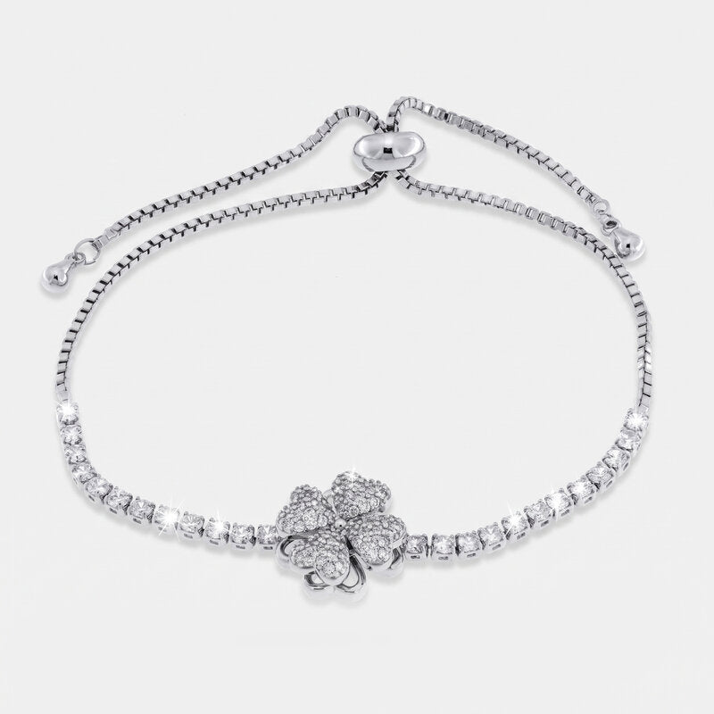 Bracciale in Metallo Quadrifoglio Argento Piccolo BYS - gioiello BySimon