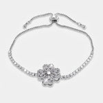 Bracciale in Metallo Quadrifoglio Cristalli Argento BYS - gioiello BySimon