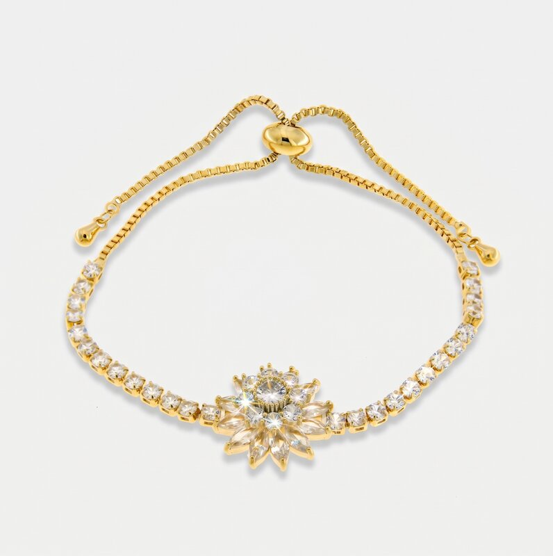 Bracciale in Metallo Girasole Oro BYS - gioiello BySimon