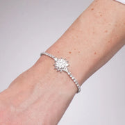 Bracciale in Metallo Fiore Argento