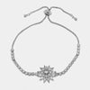 Bracciale in Metallo Fiore Argento