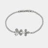 Bracciale in Metallo Farfalla Cristalli Bianchi