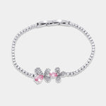 Bracciale in Metallo Farfalla Cristallo Rosa BYS - gioiello BySimon