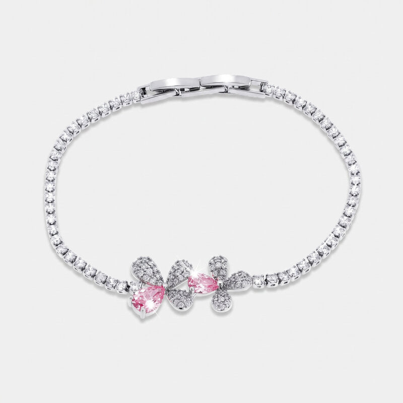 Bracciale in Metallo Farfalla Cristallo Rosa BYS - gioiello BySimon