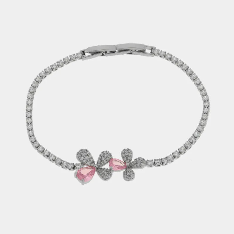 Bracciale in Metallo Farfalla Cristallo Rosa BYS - gioiello BySimon