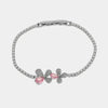 Bracciale in Metallo Farfalla Cristallo Rosa