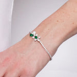 Bracciale in Metallo Farfalla Cristallo Verde BYS - gioiello BySimon