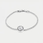 Bracciale in Metallo Cristallo Tondo Argento - BYSIMON gioielli