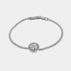 Bracciale in Metallo Cristallo Tondo Argento