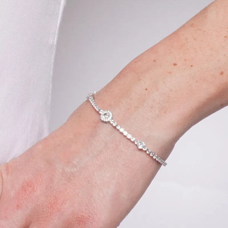 Bracciale in Metallo Cristallo Tondo Piccolo BYS - gioiello BySimon
