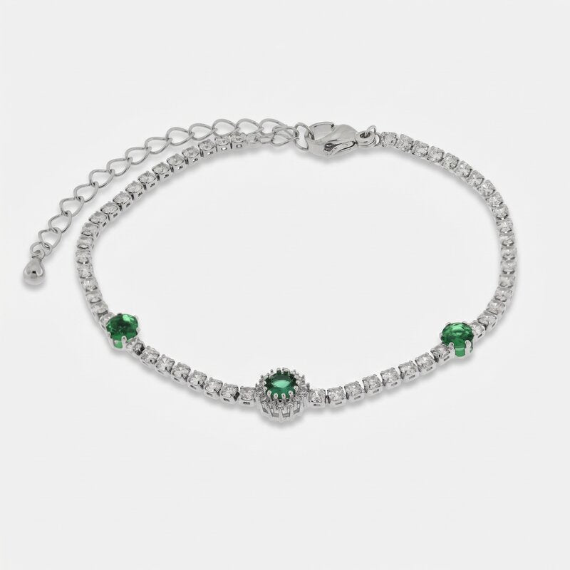 Bracciale in Metallo Cristalli Verdi BYS - gioiello BySimon