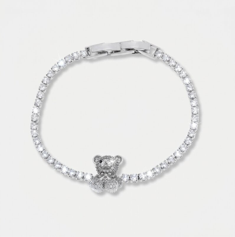 Bracciale in Metallo Orsetto Cristalli - BYSIMON gioielli