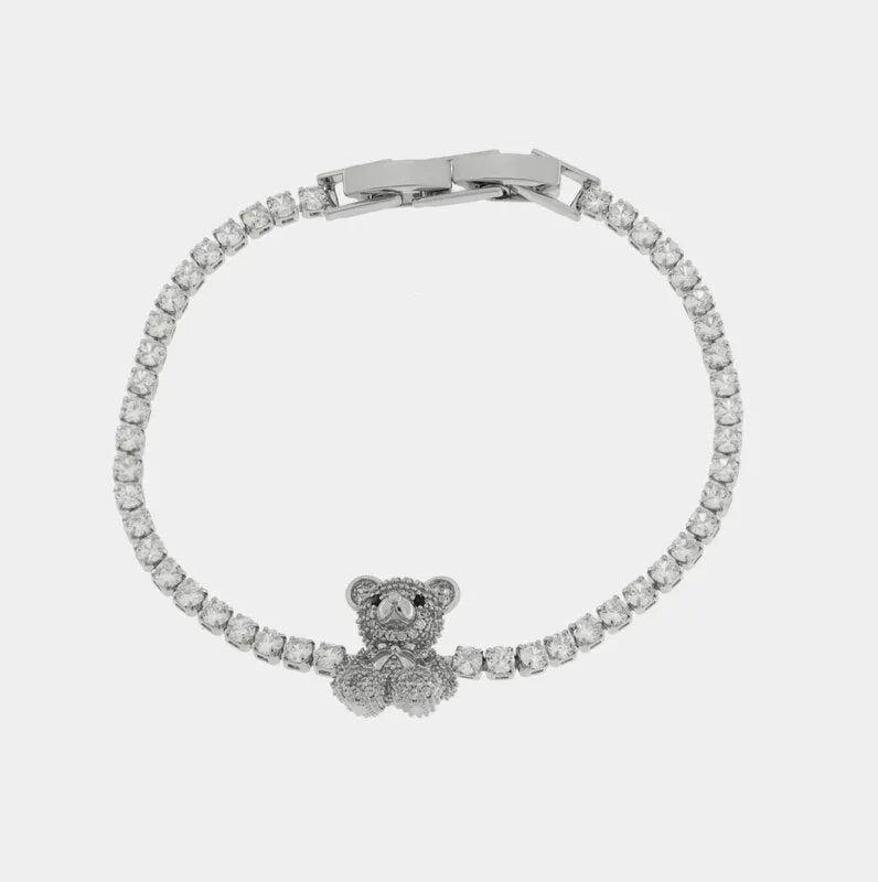 Bracciale in Metallo Orsetto Cristalli