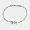 Bracciale in Metallo Foglia Cristalli