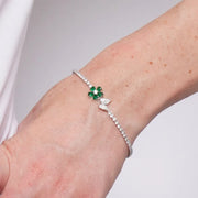 Bracciale in Metallo Quadrifoglio Verde Piccolo