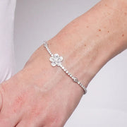 Bracciale in Metallo Quadrifoglio Bianco Piccolo