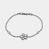 Bracciale in Metallo Quadrifoglio Bianco Piccolo