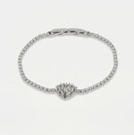 Bracciale in Metallo Corona Cristalli Bianchi - BYSIMON gioielli