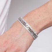 Bracciale in Metallo Doppia Catena Argento
