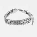 Bracciale in Metallo Doppia Catena Argento - BYSIMON gioielli