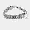 Bracciale in Metallo Doppia Catena Argento