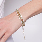 Bracciale in Metallo Doppia Catena Oro