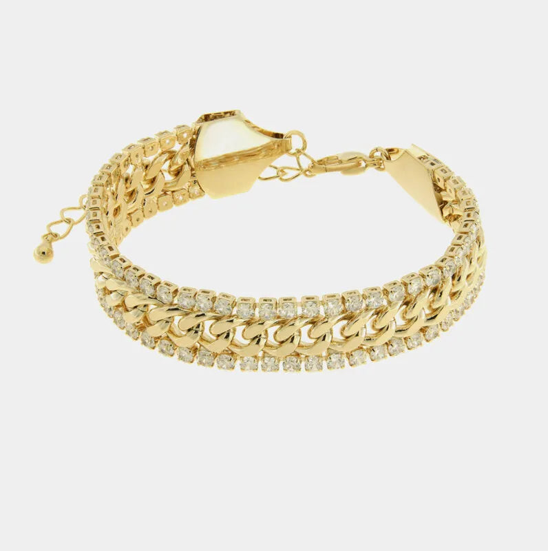 Bracciale in Metallo Doppia Catena Oro BYS - gioiello BySimon