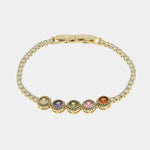 Bracciale in Metallo Cristalli Tondi Colorati BYS - gioiello BySimon