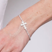 Bracciale in Metallo Croce Cristalli