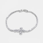 Bracciale in Metallo Croce Cristalli - BYSIMON gioielli