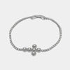 Bracciale in Metallo Croce Cristalli