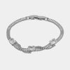 Bracciale in Metallo Cristalli Rettangolari