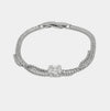 Bracciale in Metallo Cristallo Quadrato Bianco