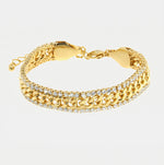 Bracciale in Metallo Doppia Catena Oro Fine BYS - gioiello BySimon