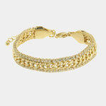 Bracciale in Metallo Doppia Catena Oro Fine BYS - gioiello BySimon