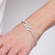 Bracciale in Metallo Serpente Argento