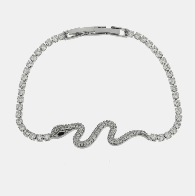 Bracciale in Metallo Serpente Argento