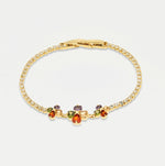 Bracciale in Metallo Fiori Cristalli Colorati BYS - gioiello BySimon