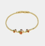 Bracciale in Metallo Fiori Cristalli Colorati BYS - gioiello BySimon