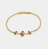 Bracciale in Metallo Fiori Cristalli Colorati