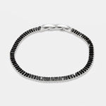 Bracciale in Metallo Cristalli Rettangolari Neri - BYSIMON gioielli
