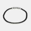 Bracciale in Metallo Cristalli Rettangolari Neri