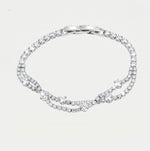 Bracciale in Metallo Doppio Fiori Bianchi BYS - gioiello BySimon