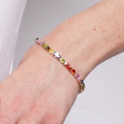 Bracciale in Metallo Cristalli Colorati Oro