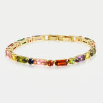 Bracciale in Metallo Cristalli Colorati Oro - BYSIMON gioielli