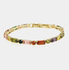 Bracciale in Metallo Cristalli Colorati Oro
