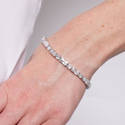 Bracciale in Metallo Cristalli Bianchi