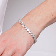 Bracciale in Metallo Cristalli Rettangolari Grandi