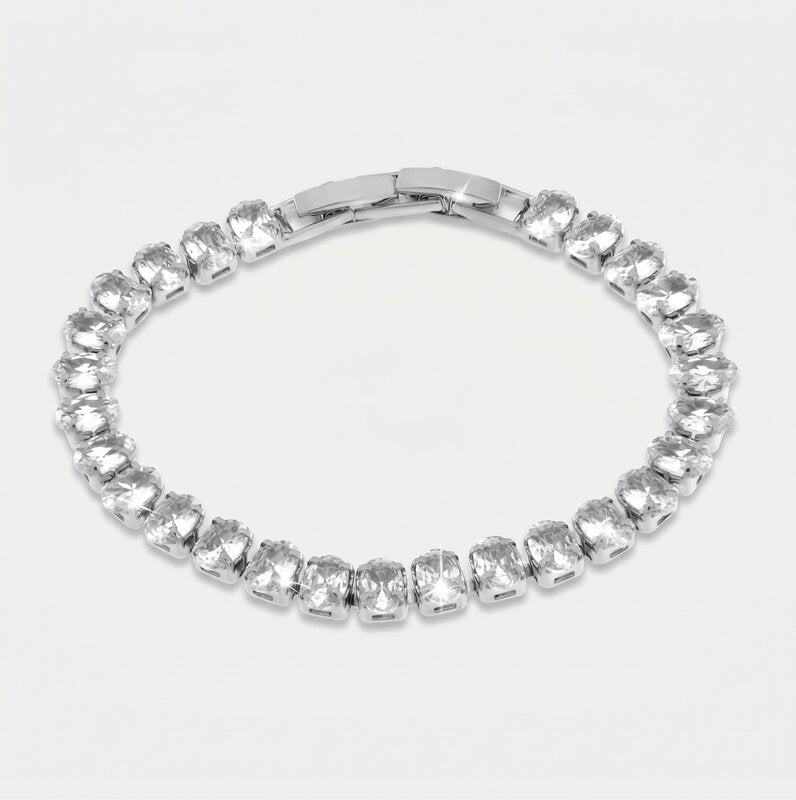 Bracciale in Metallo Cristalli Rettangolari Grandi - BYSIMON gioielli