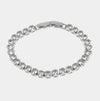 Bracciale in Metallo Cristalli Rettangolari Grandi